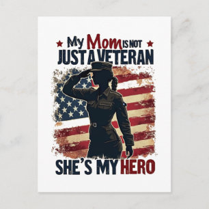 Mama Veteran Hero Patriotic Mütter Day Feiertagspostkarte