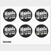 Mama Vibes Classic Round Sticker (Blatt)