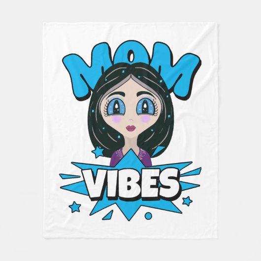 Mama Vibes Fleecedecke (Vorderseite)
