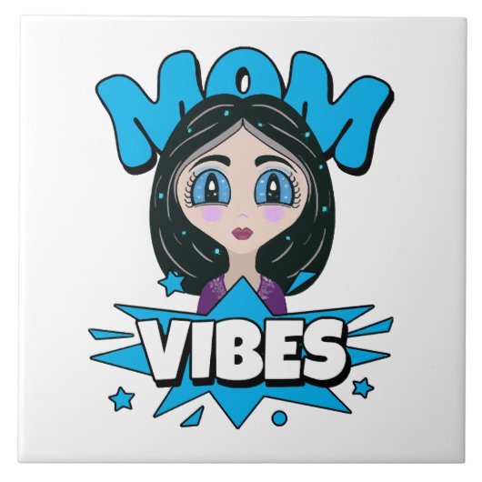 Mama-Vibes Fliese (Vorderseite)