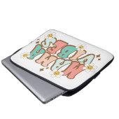 Mama Vibes mit Daisies Laptopschutzhülle (Vorne Knopf)