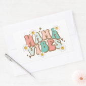 Mama Vibes mit Daisies Rechteckiger Aufkleber (Umschlag)