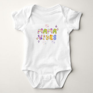 Mama-Vibes-T-Shirt Baby Strampler