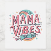Mama Vibes Weinetikett (Einzelnes Label)