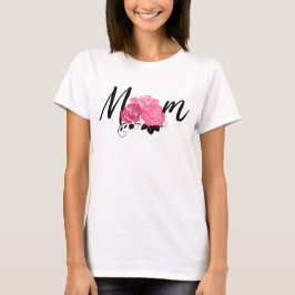 Mama Vintage Rosa Blume T-Shirt