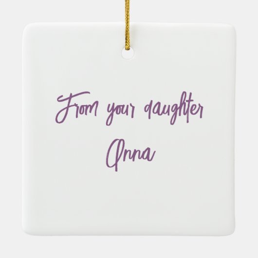 Mama Violet "Glad we are Friends" Ornament (Rückseite)