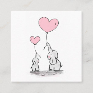 Mama Visitenkarte Süße Elefanten Geschäftskarte