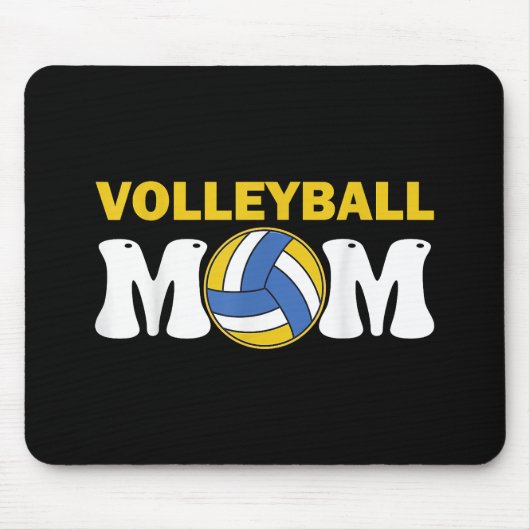 Mama Volleyball Shirt Game Day Funny Player Mousepad (Vorne)
