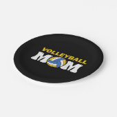 Mama Volleyball Shirt Game Day Funny Player Pappteller (Schrägansicht)