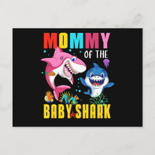 Mama vom Baby Shark Tee Geburtstag Oma Shark Einladungspostkarte