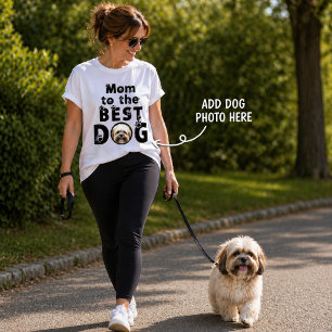 Mama vom besten Hund Benutzerdefiniertes Foto T-Shirt