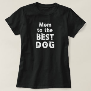 Mama vom besten Hund Spaß-Pfotenabdruck-Schriftart T-Shirt