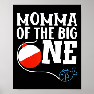 Mama vom großen Fang Fishing Boy erster Geburtstag Poster