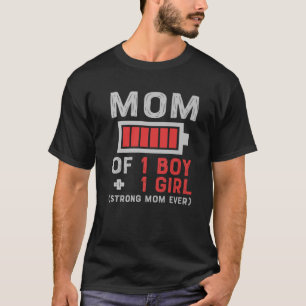 Mama von 1 Jungengeschenke von Tochter- oder Mutte T-Shirt