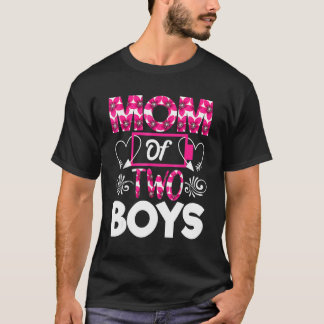 Mama von 2 Jungen glückliche Mutter Tag Mama Outfi T-Shirt