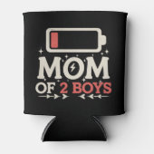 Mama von 2 Jungen mit niedrigem Batteriestuhl Mutt Dosenkühler (Vorderseite)