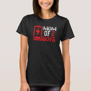 Mama von 2 Jungen Mutterschaft Beste Mama je Mütte T-Shirt