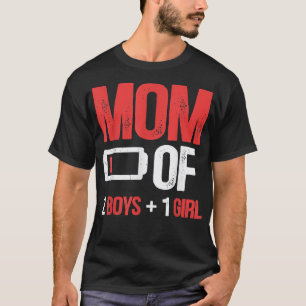 Mama von 2 Jungs und 1 Mädchen stolze Mami T-Shirt