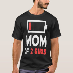 Mama von 2 Mädchen von Tochter-Müttern Tag Birthda T-Shirt