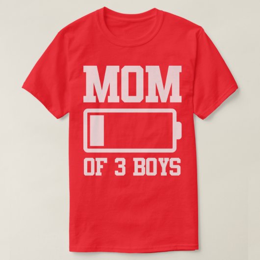 Mama von 3 Jungen Funny Mother Day T-Shirt (Design vorne)