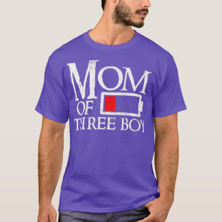 Mama von 3 Jungs Low-Batterie lustig T-Shirt