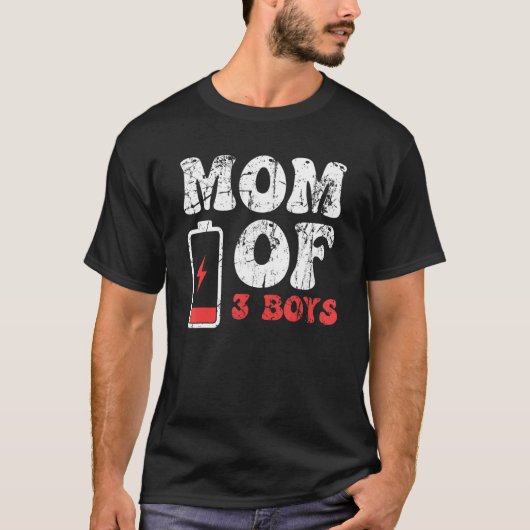 Mama von 3 Kindern Muttertag T-Shirt (Vorderseite)