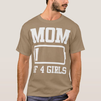 Mama von 4 Girls Funny Mother Day Premium T - Shir T-Shirt