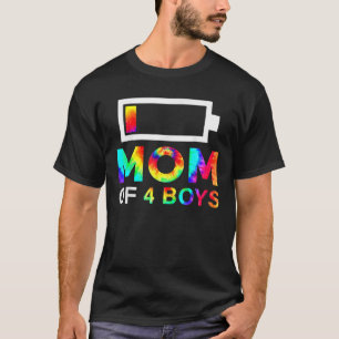 Mama von 4 Kindern Muttertag 2022 Vier Söhne Mama T-Shirt