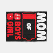 Mama von 6 Jungen und einem Mädchen Fleecedecke (Vorderseite (Horizontal))
