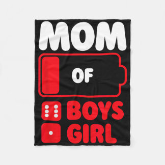 Mama von 6 Jungen und einem Mädchen Fleecedecke