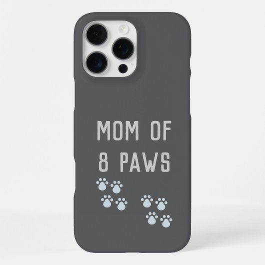 Mama von 8 Pfoten iPhone Hülle (Rückseite)
