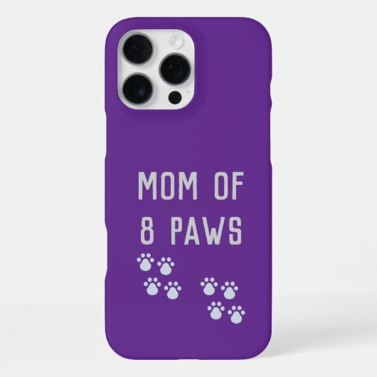 Mama von 8 Pfoten iPhone Hülle (Rückseite)