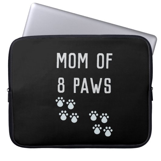 Mama von 8 Pfoten Laptopschutzhülle (Vorderseite)