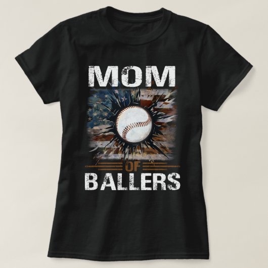 MAMA von Ballern Baseball T-Shirt (Design vorne)