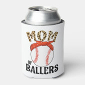 Mama von Ballern Funny Baseball Softball Spiel Mut Dosenkühler (Kanne Vorderseite)