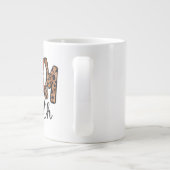 Mama von Baseball Softball, Baseball Softball Jumbo-Tasse (Rückseite)