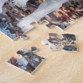 Mama von Beagles und Welpen in Holz Puzzle (Seite)