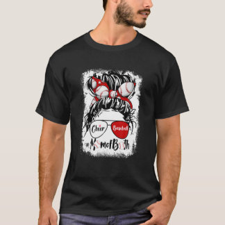 Mama von beiden Messy Bun Haare Brille T-Shirt
