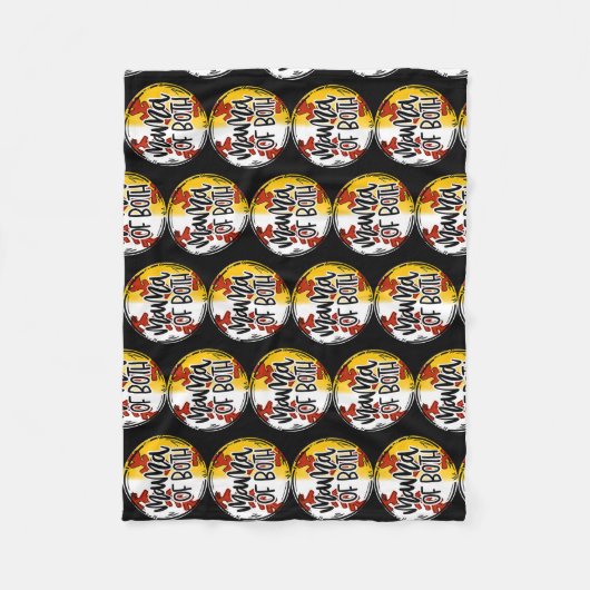 Mama von beiden Softball Baseball Mutter Day Mama Fleecedecke (Vorderseite)