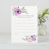 Mama von Blumenviolett und Milchdusche Einladung (Stehend Vorderseite)
