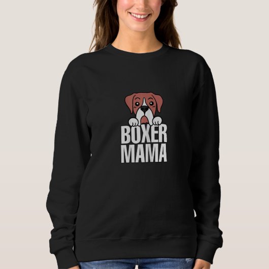 Mama von Boxer Mama Dog Sweatshirt (Vorderseite)