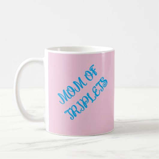 Mama von Boy Triplets, blau, Motivierend Geschenk, Kaffeetasse (Links)