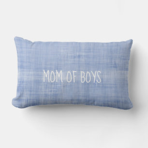 MAMA von BOYS Blue Linen Wash Sweet Keepake Dekor Lendenkissen