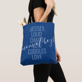 Mama von Boys Chaos und Liebe Tote Bag Tasche