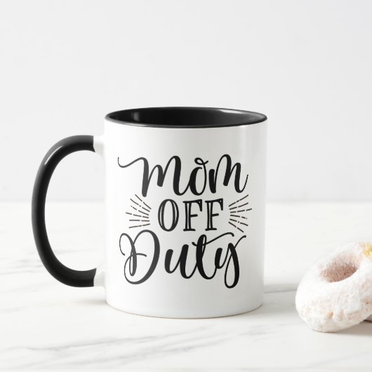 Mama von Duty Funny Mother-Geschenk Tasse (Mit Donut)