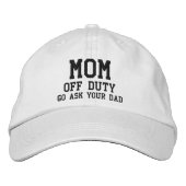 Mama von Duty Simple Modern Typografy Custom Bestickte Baseballkappe (Vorderseite)