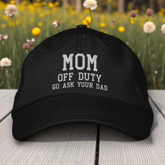 Mama von Duty Simple Modern Typografy Custom Bestickte Baseballkappe