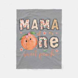 Mama von einem süßen Pfirsich 1. Geburtstagsmädche Fleecedecke