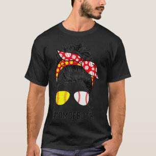 Mama von Frauen in beiden Baseball Mama Softball M T-Shirt