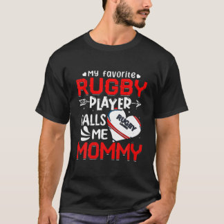 Mama von Frauen mein Lieblings-Rugby-Spieler nennt T-Shirt